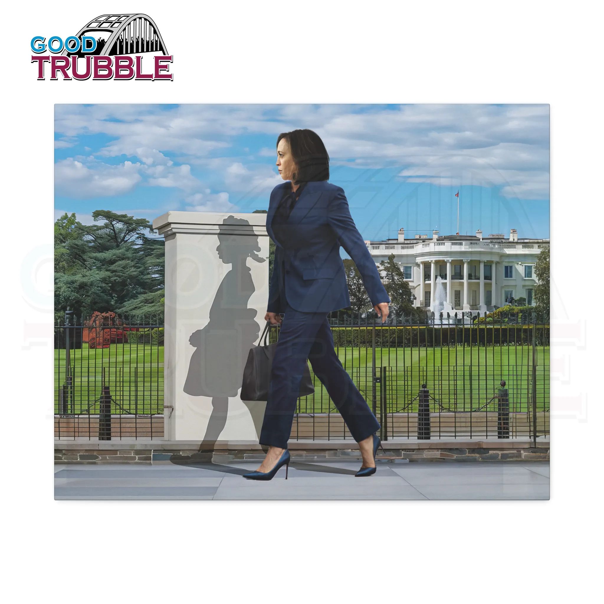 Original "That Little Girl Was Me™" Canvas, Featuring Ruby Bridges and Kamala Harris, Black History, Civil Rights, Women's History, BLM,