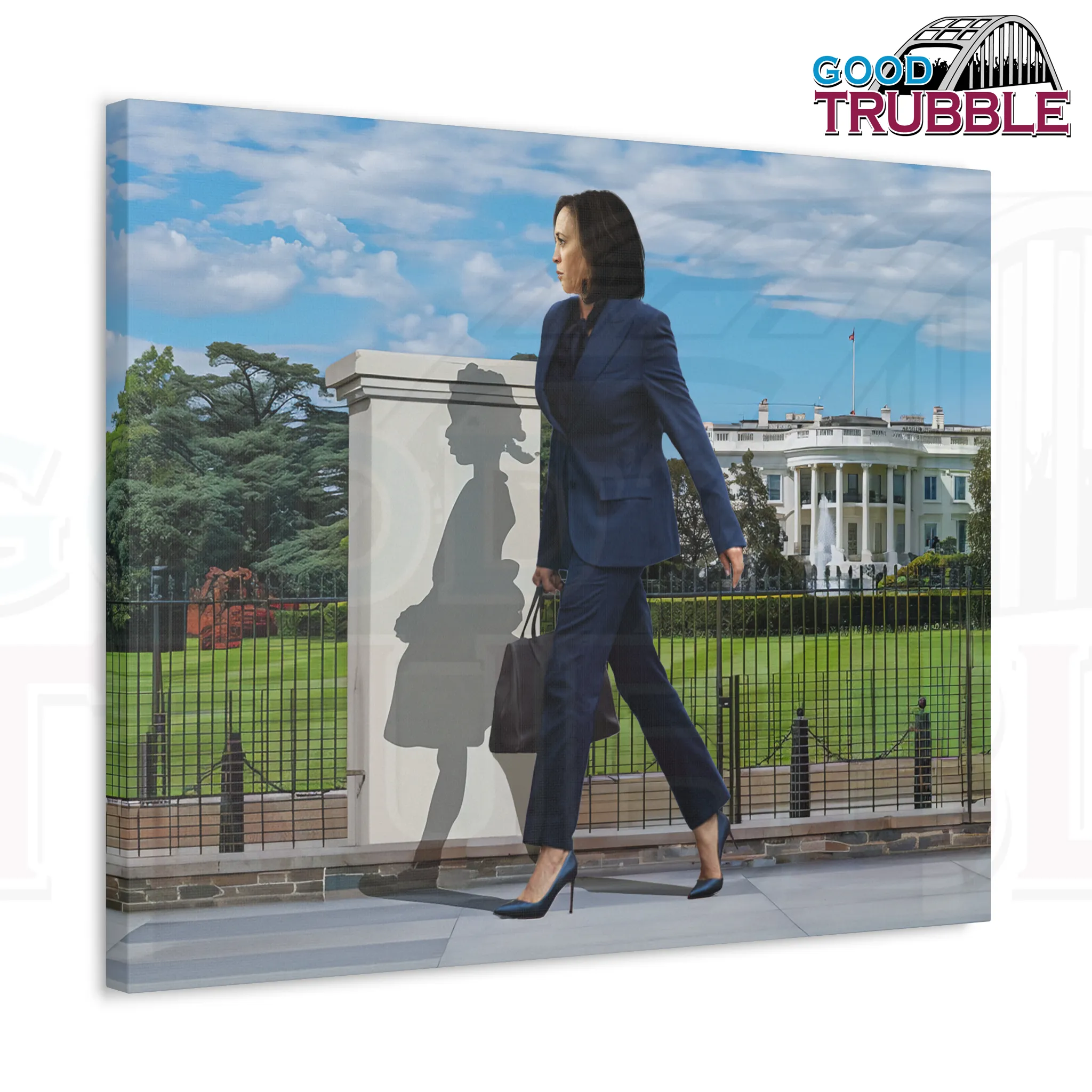 Original "That Little Girl Was Me™" Canvas, Featuring Ruby Bridges and Kamala Harris, Black History, Civil Rights, Women's History, BLM,