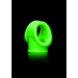 Ouch! Glow in the Dark Anneau Pénien Avec Sangle De Balle