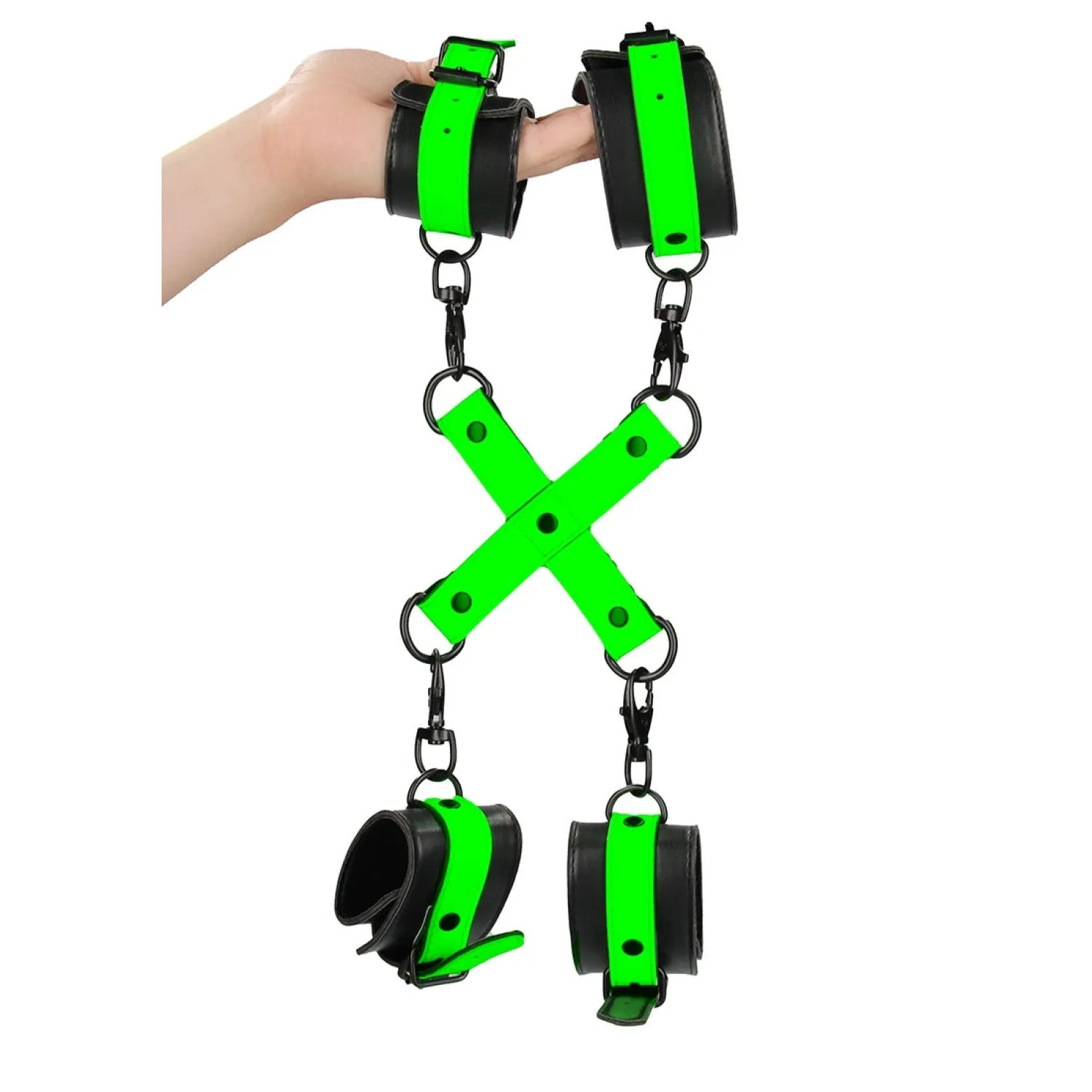 Ouch! Glow in the Dark Hogtie Menottes et Cheville Menottes