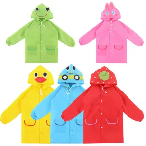 Outdoor Cute Waterproof Kids Rain Coat For children Raincoat Rainwear/Rainsuit,Kids Animal Style Raincoat l1