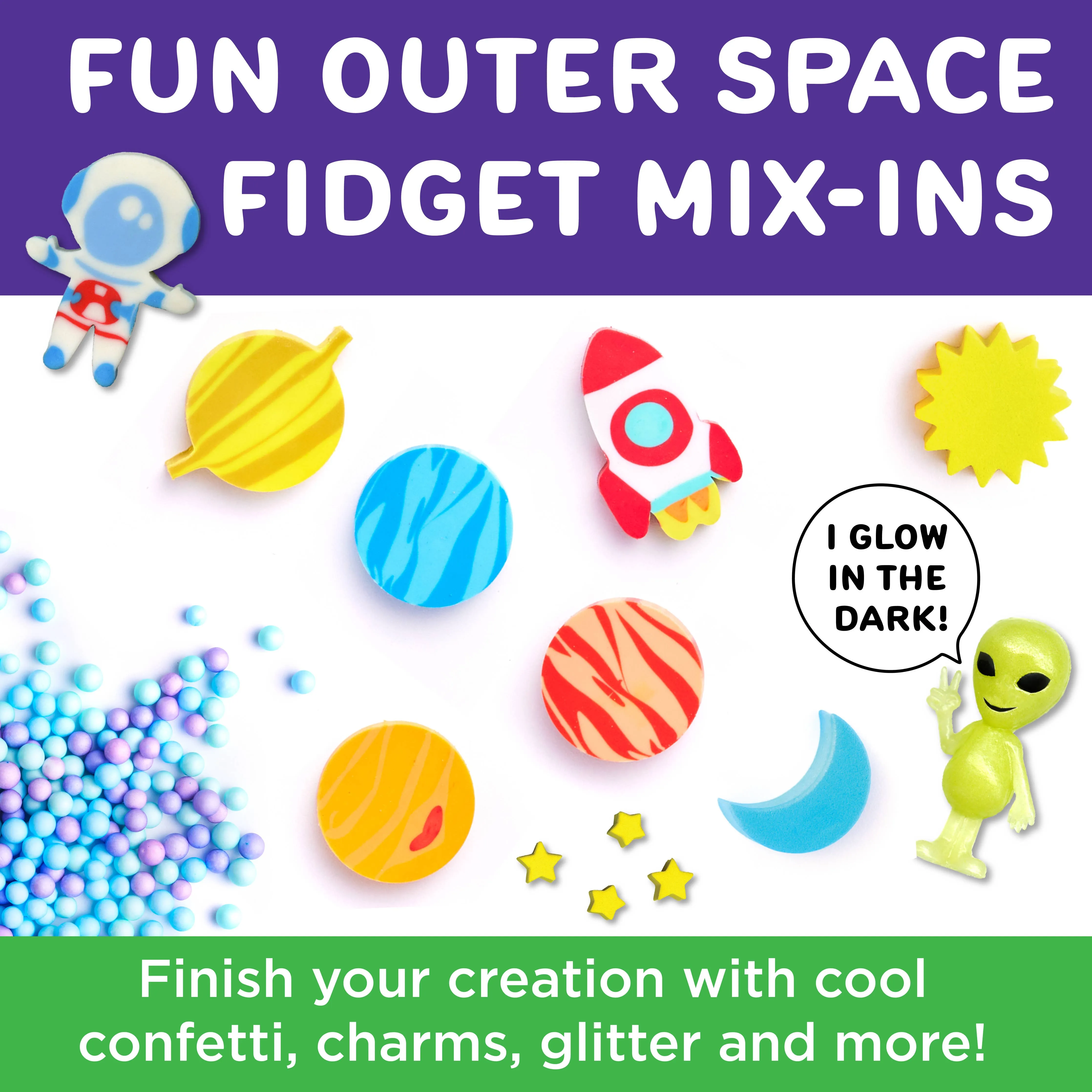 Outer Space Mix and Make Your Own Super Squish Fidget Bag Craft Kit