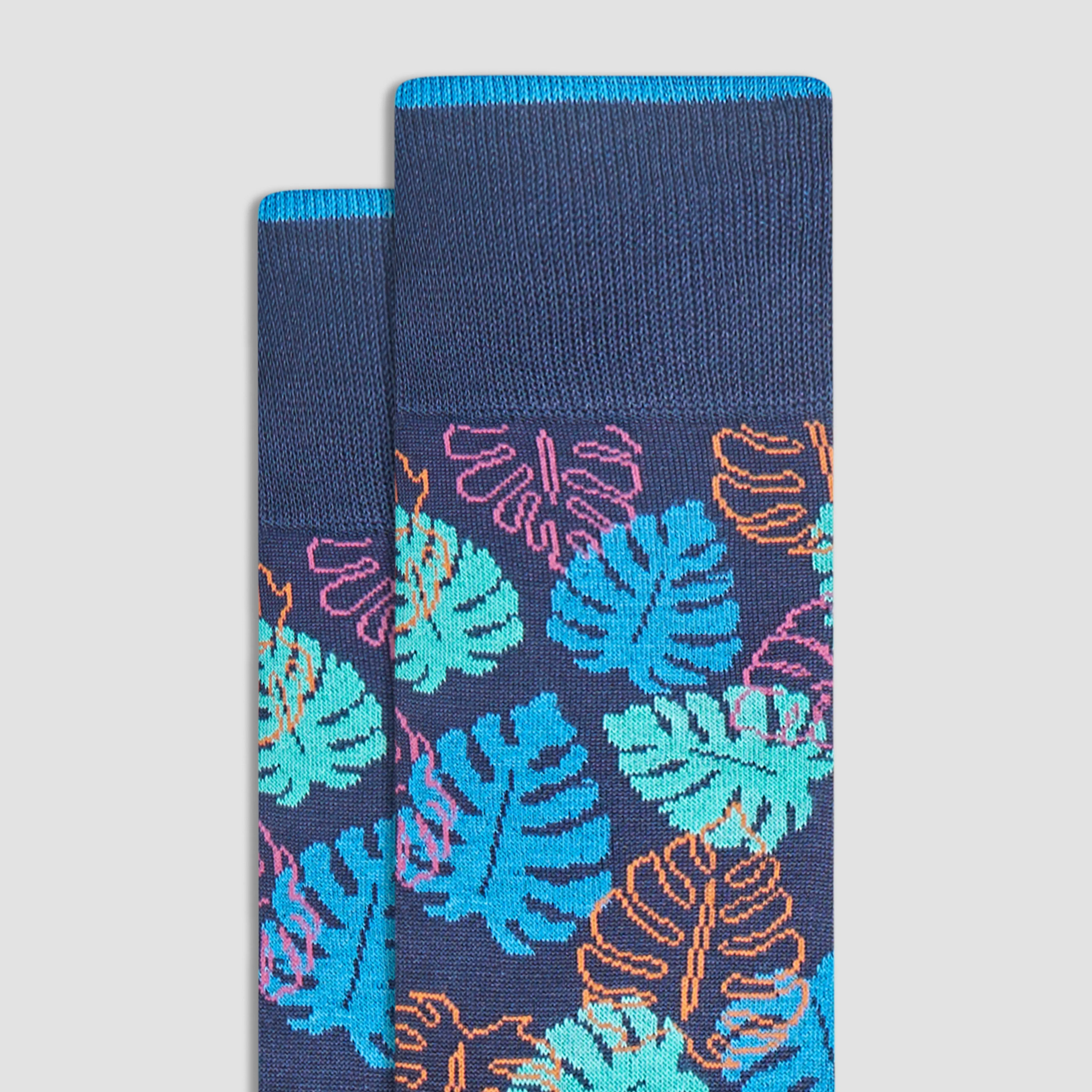 Palm Leaves Mid-Calf Socks