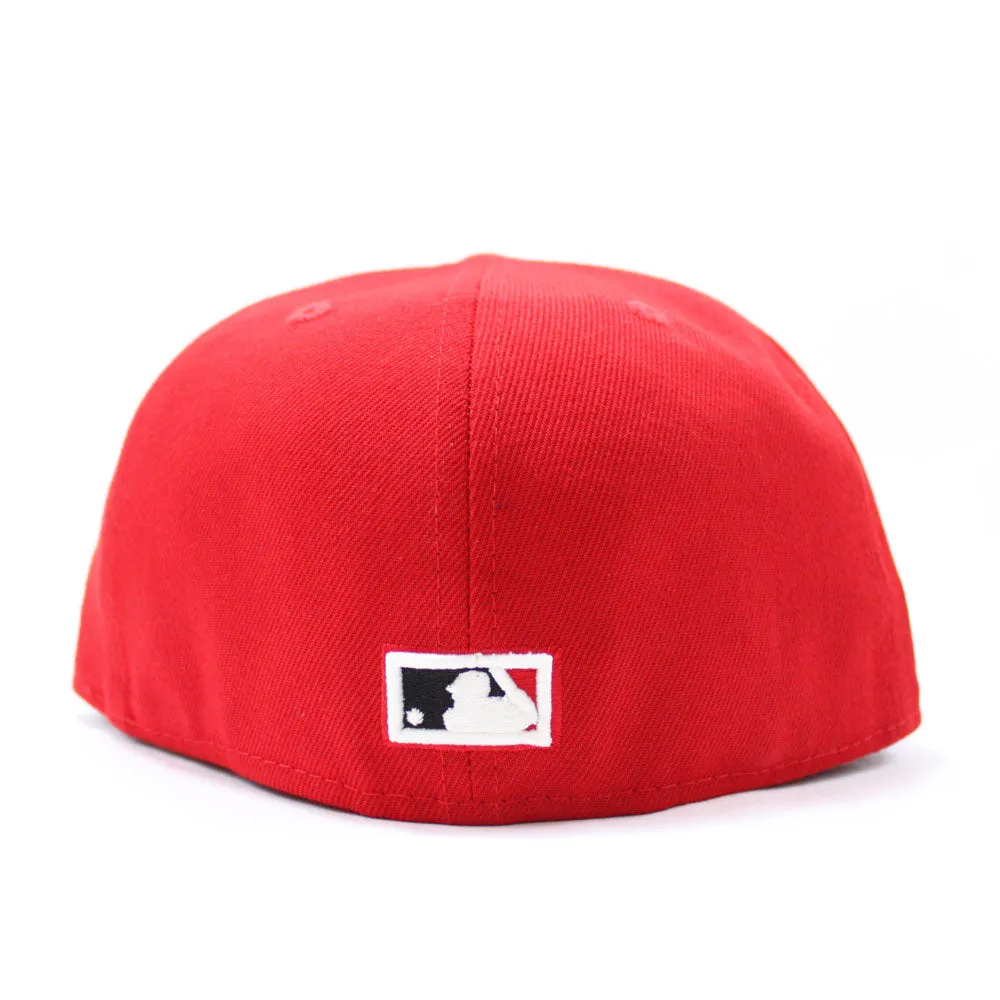 Palm Tree Los Angeles Dodgers 50TH Anniversary New Era 59Fifty Fitted Hat (Glow in the Dark Logo Red Floral Under Brim)