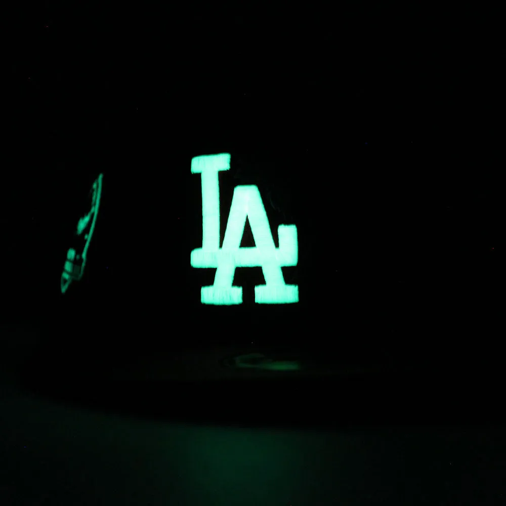 Palm Tree Los Angeles Dodgers 60th Anniversary New Era 59Fifty Fitted Hat (Red Glow in the Dark Pink Under Brim)