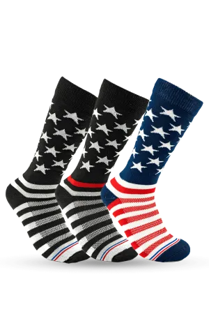 Patriotic TRL 3-Pack Bundle Crew Socks