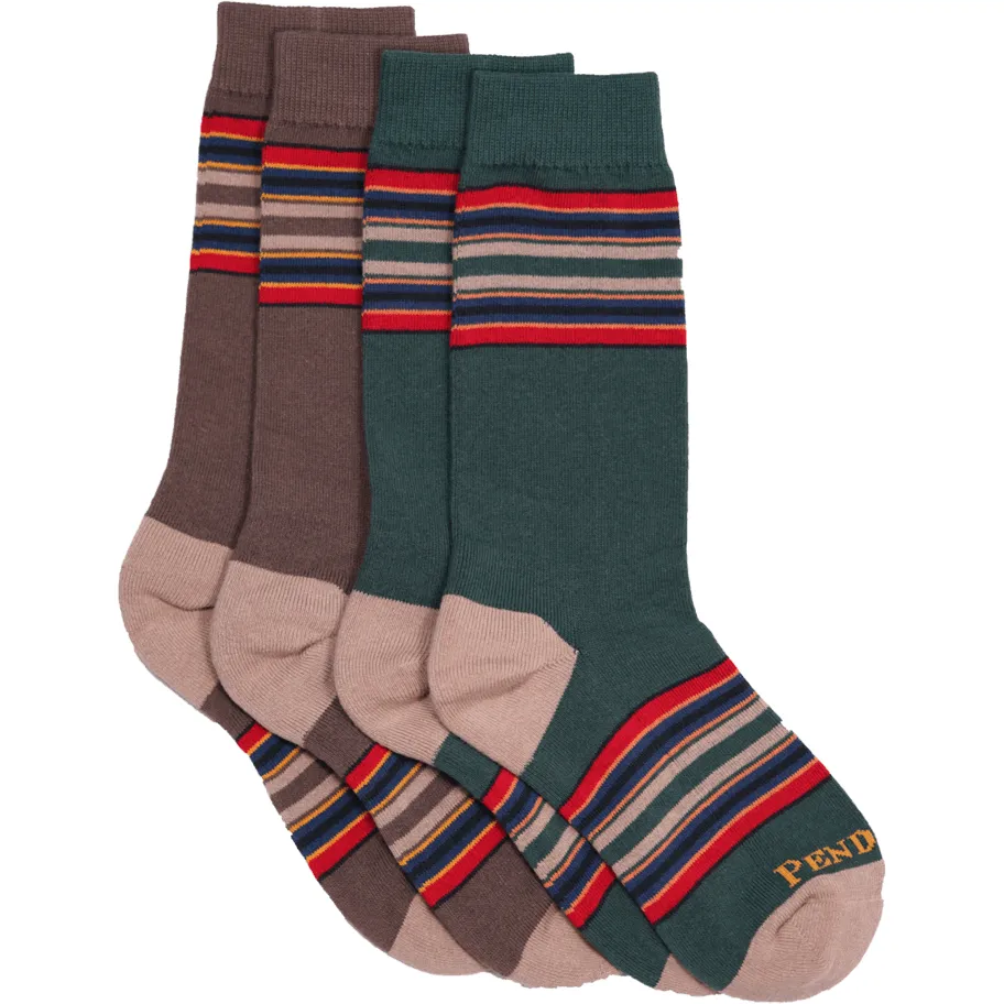Pendleton Yakima Stripe 2-Pack Crew Socks