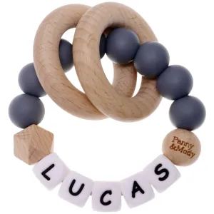 Personalized Teether Ring with Name (Solid Color)