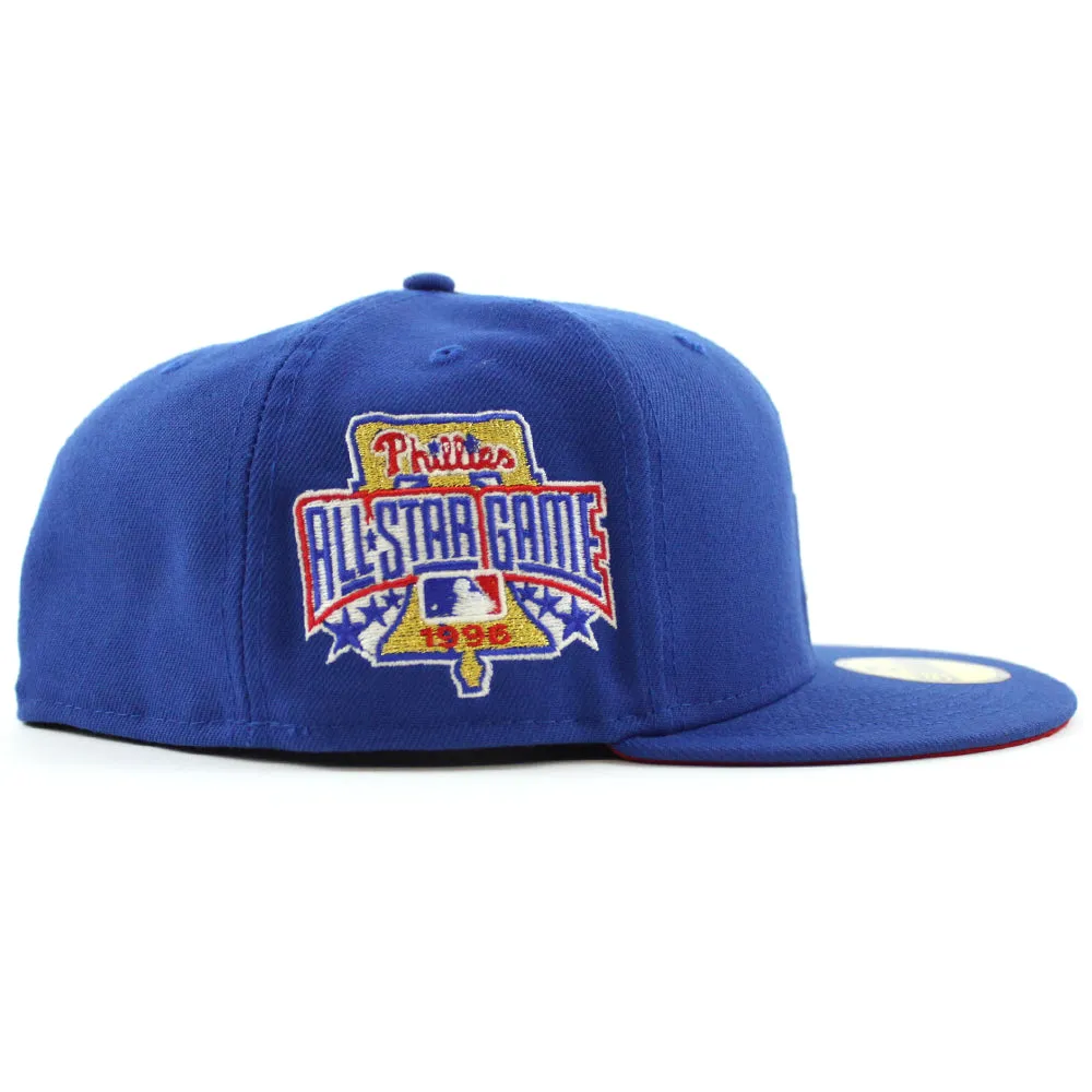 Philadelphia Phillies 1996 All-Star Game 59Fifty New Era Fitted Hats (GITD Blue Red Under Brim)