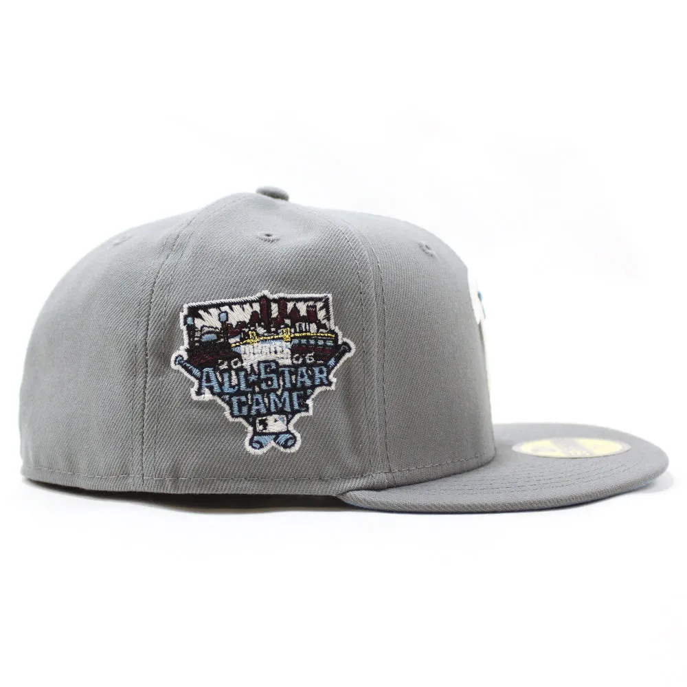 Philadelphia Phillies 2006 All Star Game 59Fifty New Era Fitted Hats (GITD Storm Gray with SkyBlue Under Brim)