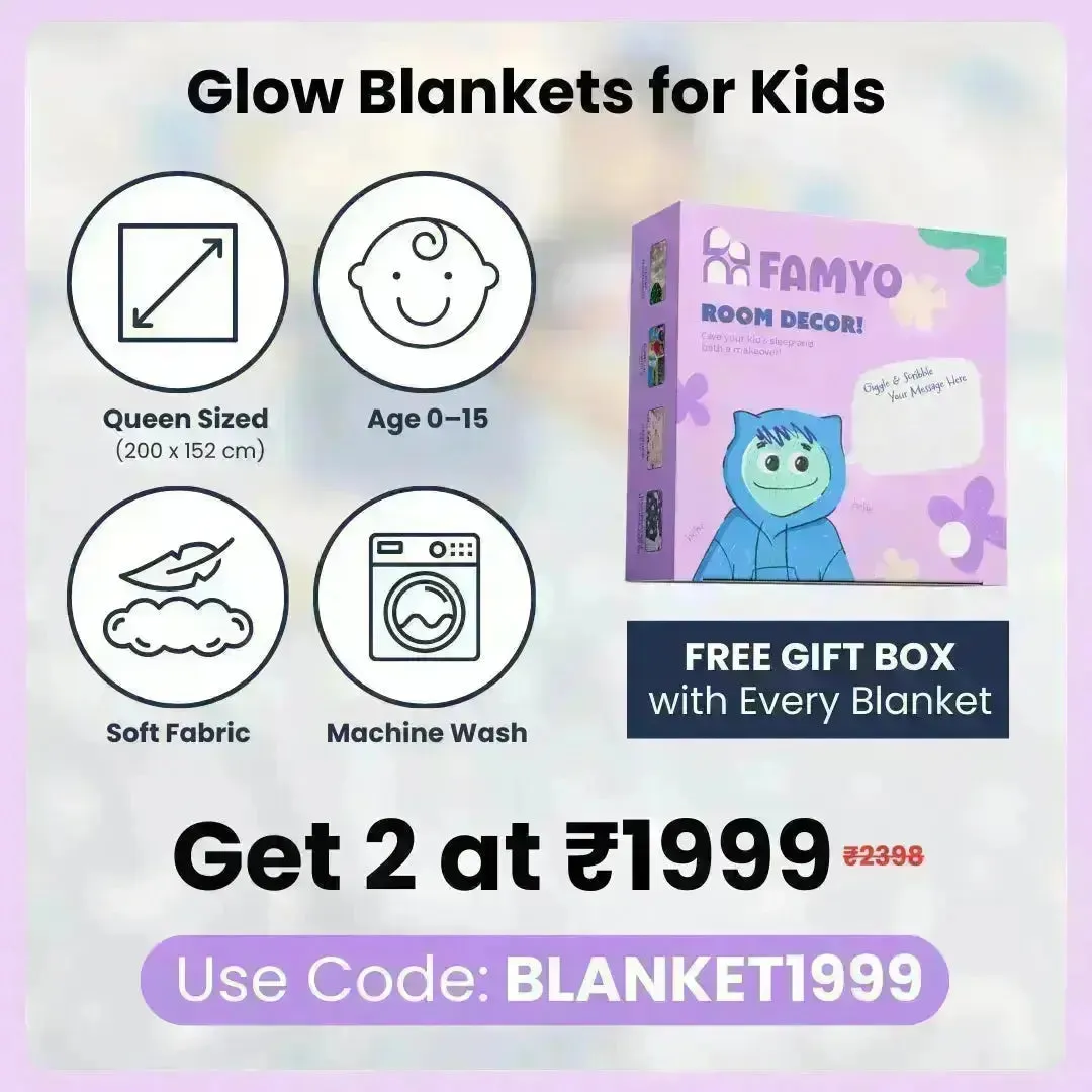 Pink Stars Glow in The Dark Blanket for Kids, Ages 0-15 years | Ultra-soft & Lightweight Blanket for Kids