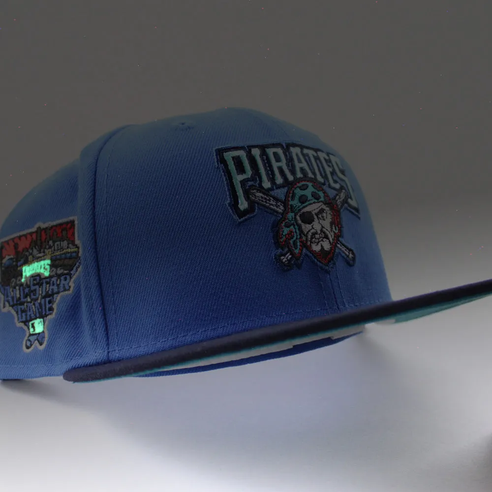 Pittsburgh Pirates 2006 All Star Game New Era 59Fifty Fitted Hat (Blue Navy Aqua Under Brim)