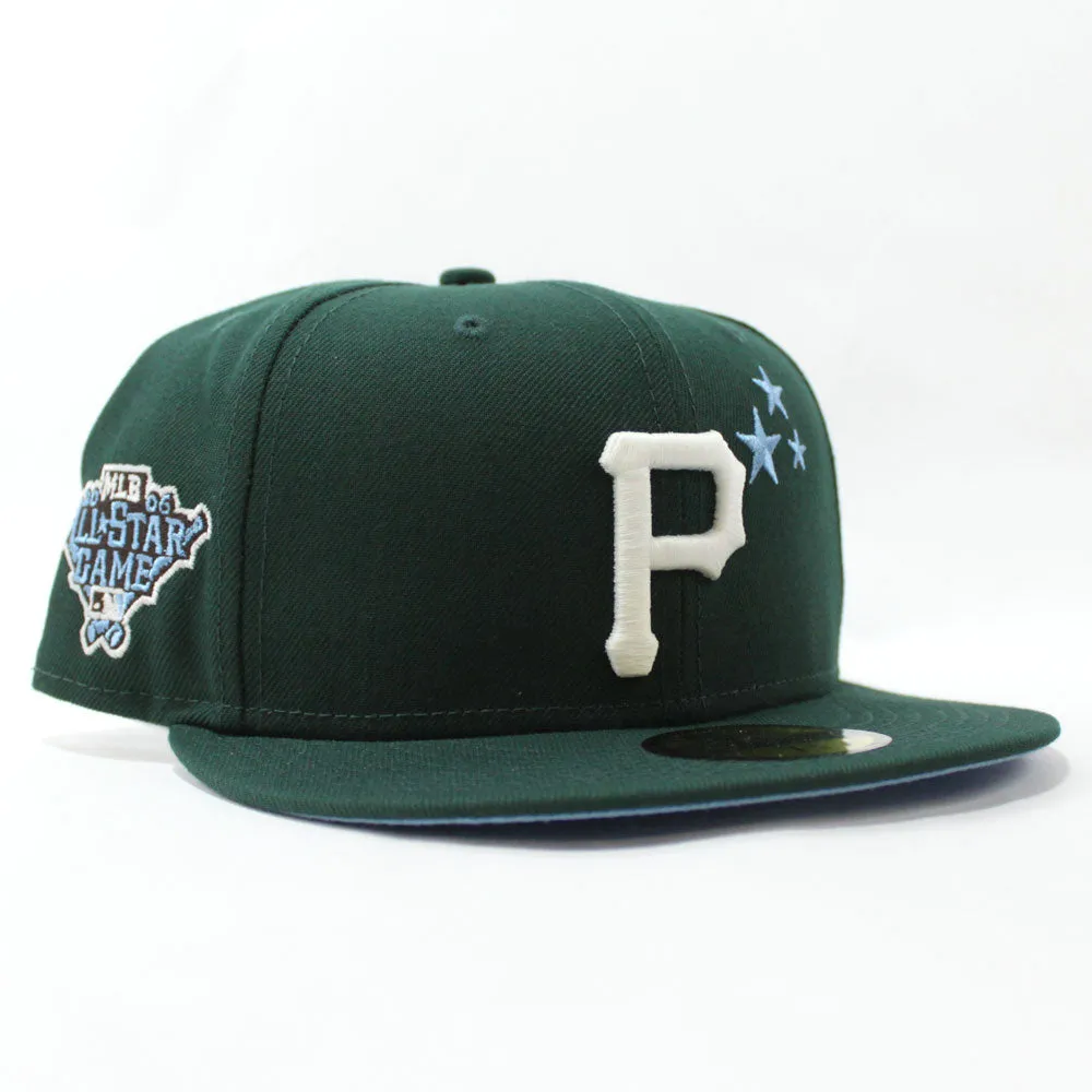 Pittsburgh Pirates 2006 All-Star Game New Era 59Fifty Fitted Hat (Glow in the Dark Dark Green Sky Blue Under Brim)