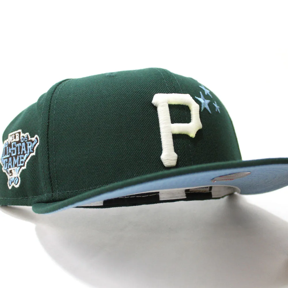 Pittsburgh Pirates 2006 All-Star Game New Era 59Fifty Fitted Hat (Glow in the Dark Dark Green Sky Blue Under Brim)