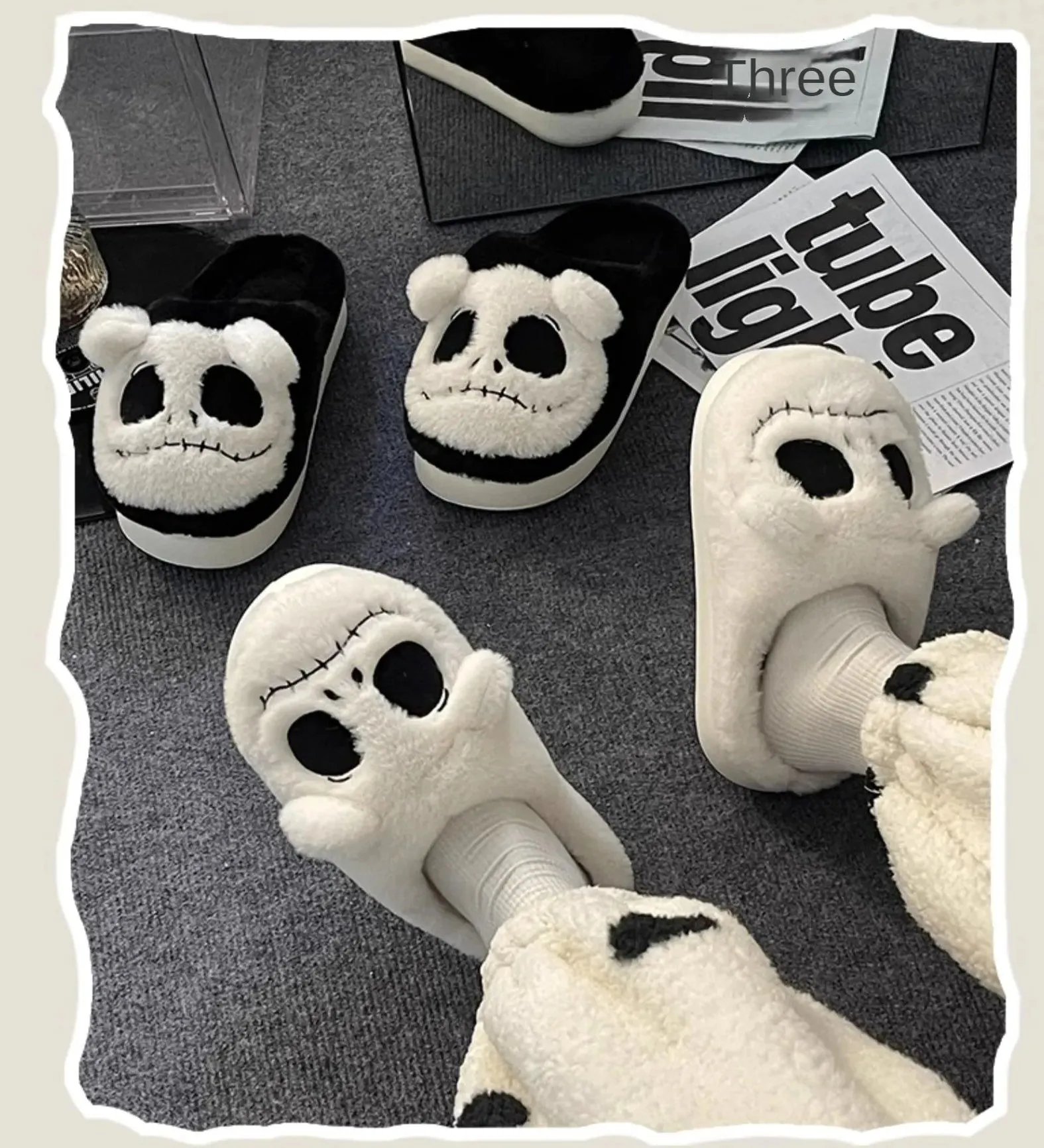 Plush Warm Snow Couple Thick Heels Cotton Shoes