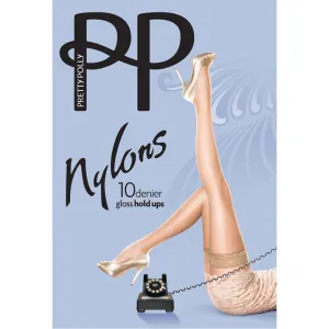 Pretty Polly: Lace Top Stay-Up Stockings - Sherry