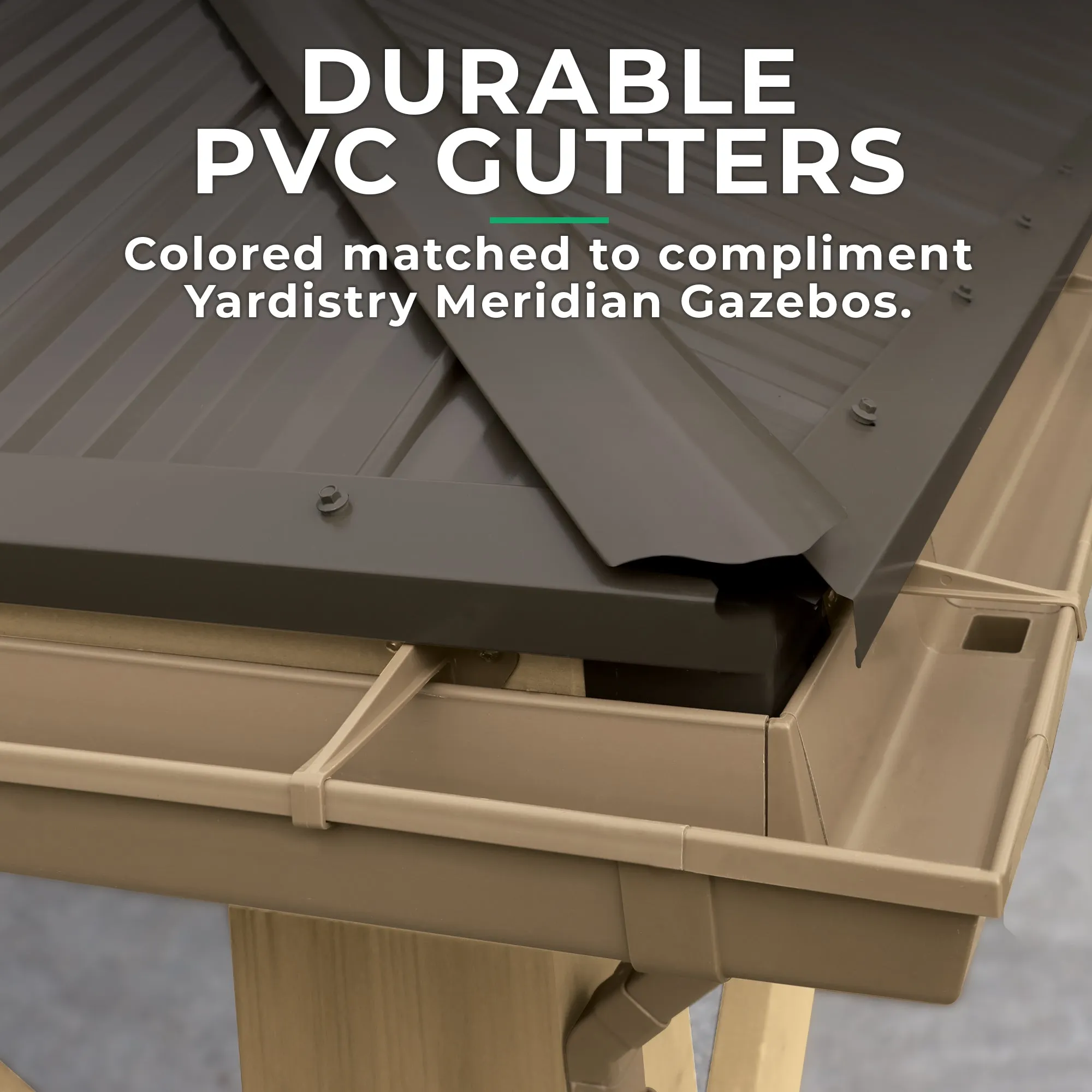 Rain Gutter Kit For The 10 x 12 Meridian Gazebo (Assembly Included)