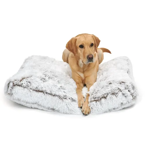 Rectangle Pillow Dog Bed — Arctic Shag