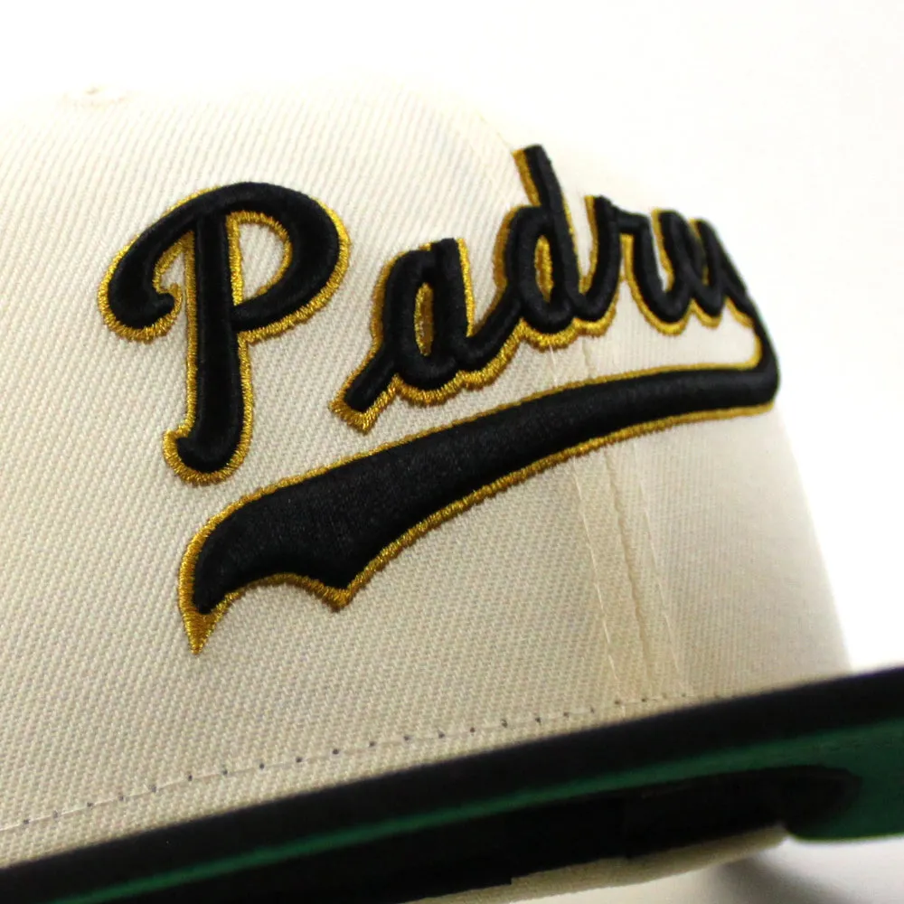 San Diego Padres 1879-1976 New Era 59Fifty Fitted Hat (Chrome White Black Green Under Brim)