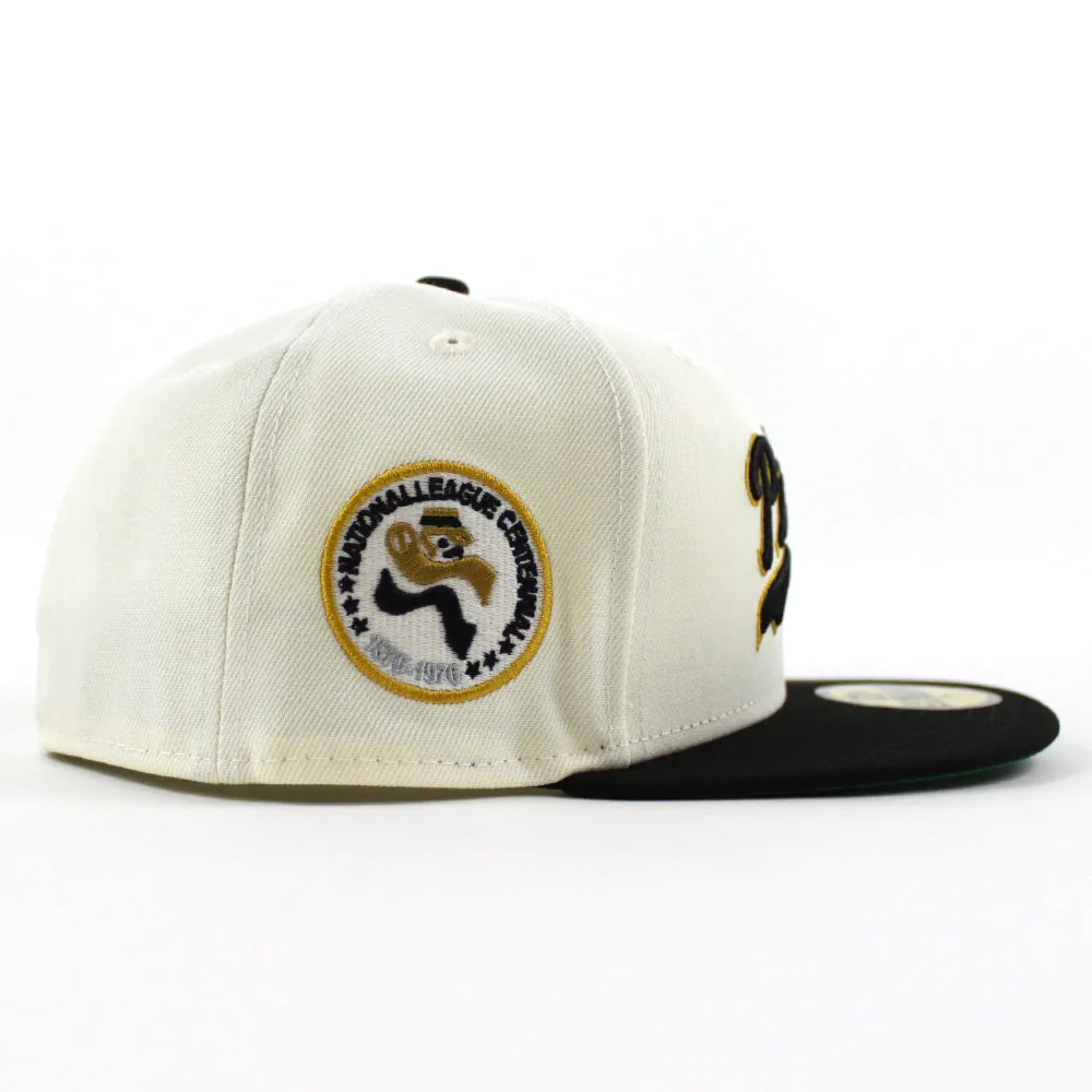 San Diego Padres 1879-1976 New Era 59Fifty Fitted Hat (Chrome White Black Green Under Brim)