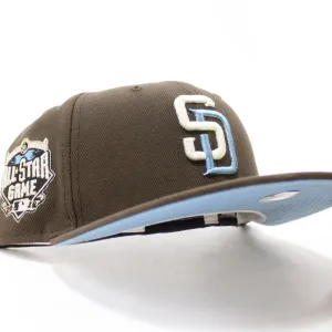 San Diego Padres 2016 All Star Game New Era Fitted 59Fifty Hat (GITD Brown Sky Blue Under Brim)