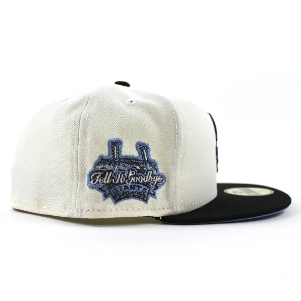 San Francisco Giants 1960 99 TELL IT GOODBYE New Era 59Fifty Fitted Hat (Chrome White Sky Blue Under Brim)