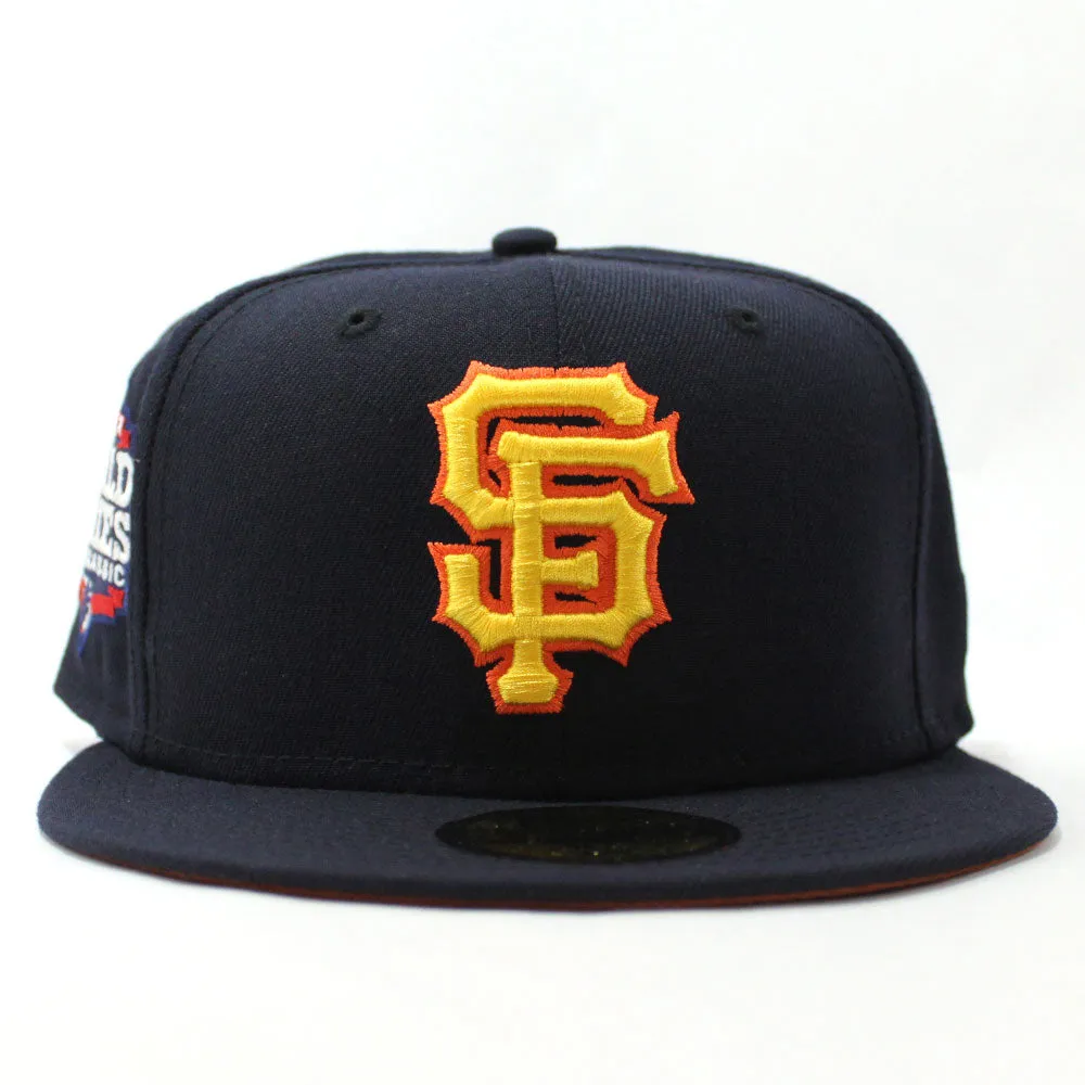 San Francisco Giants 2012 Fall Classic New Era 59Fifty Fitted Hat (Glow in the Dark Navy Rust Under Brim)