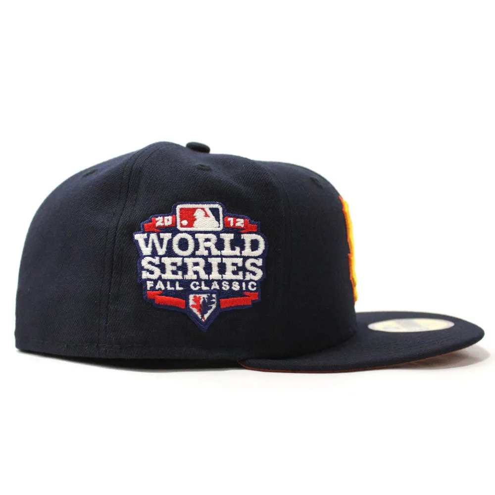 San Francisco Giants 2012 Fall Classic New Era 59Fifty Fitted Hat (Glow in the Dark Navy Rust Under Brim)