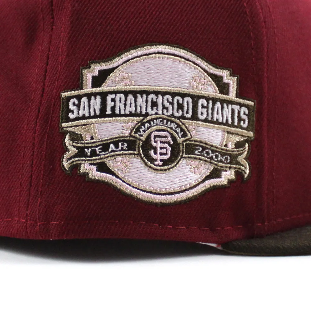 San Francisco Giants Inaugural Season New Era 59Fifty Fitted Hat (Cardinal Brown Camel Under Brim)