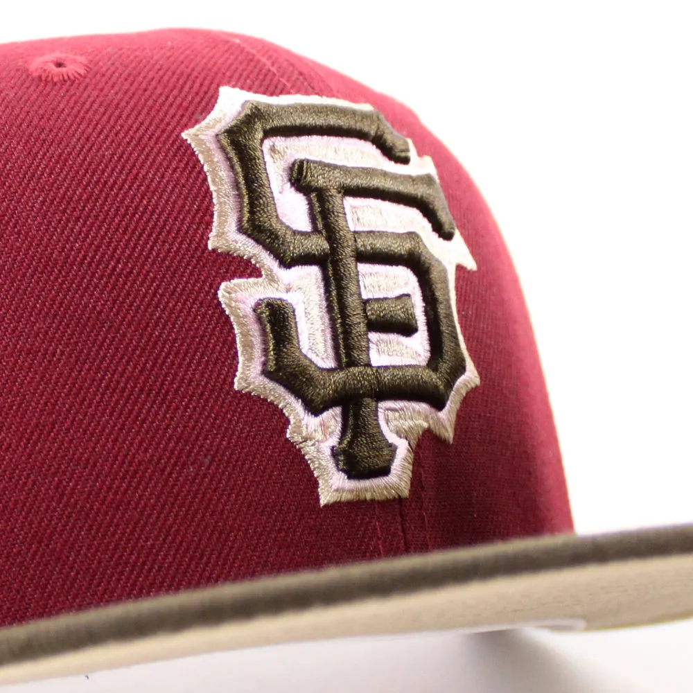 San Francisco Giants Inaugural Season New Era 59Fifty Fitted Hat (Cardinal Brown Camel Under Brim)