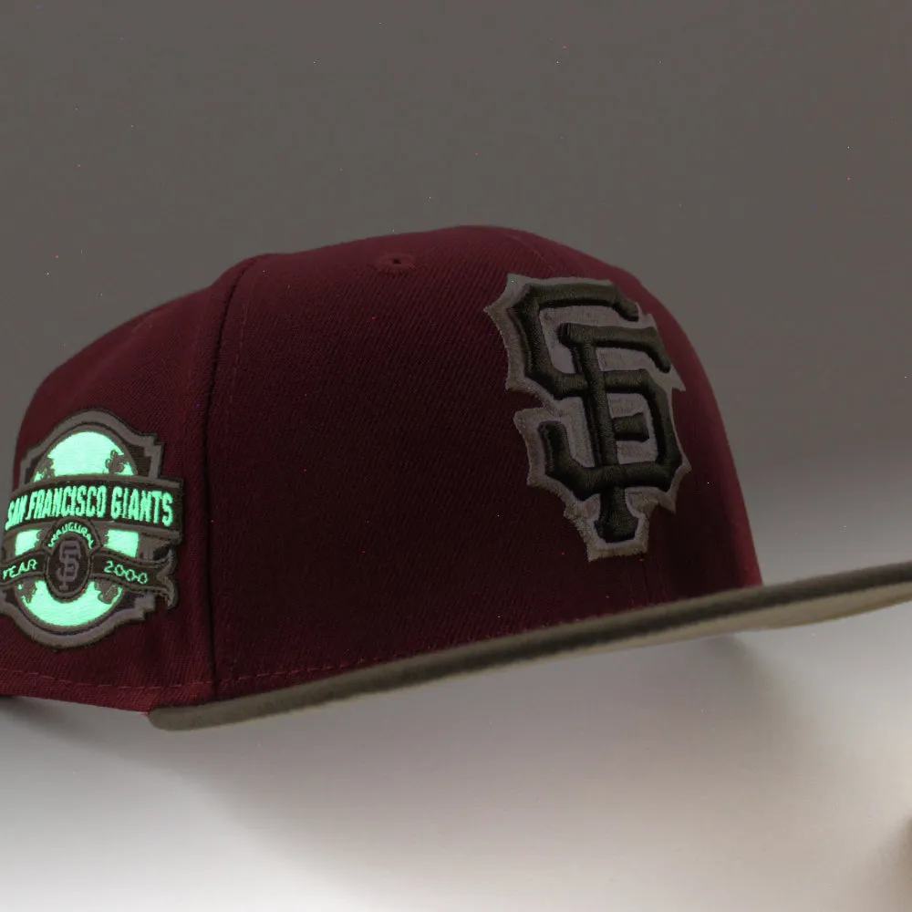 San Francisco Giants Inaugural Season New Era 59Fifty Fitted Hat (Cardinal Brown Camel Under Brim)