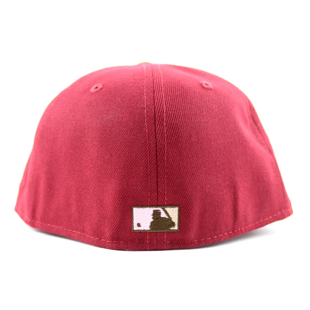 San Francisco Giants Inaugural Season New Era 59Fifty Fitted Hat (Cardinal Brown Camel Under Brim)