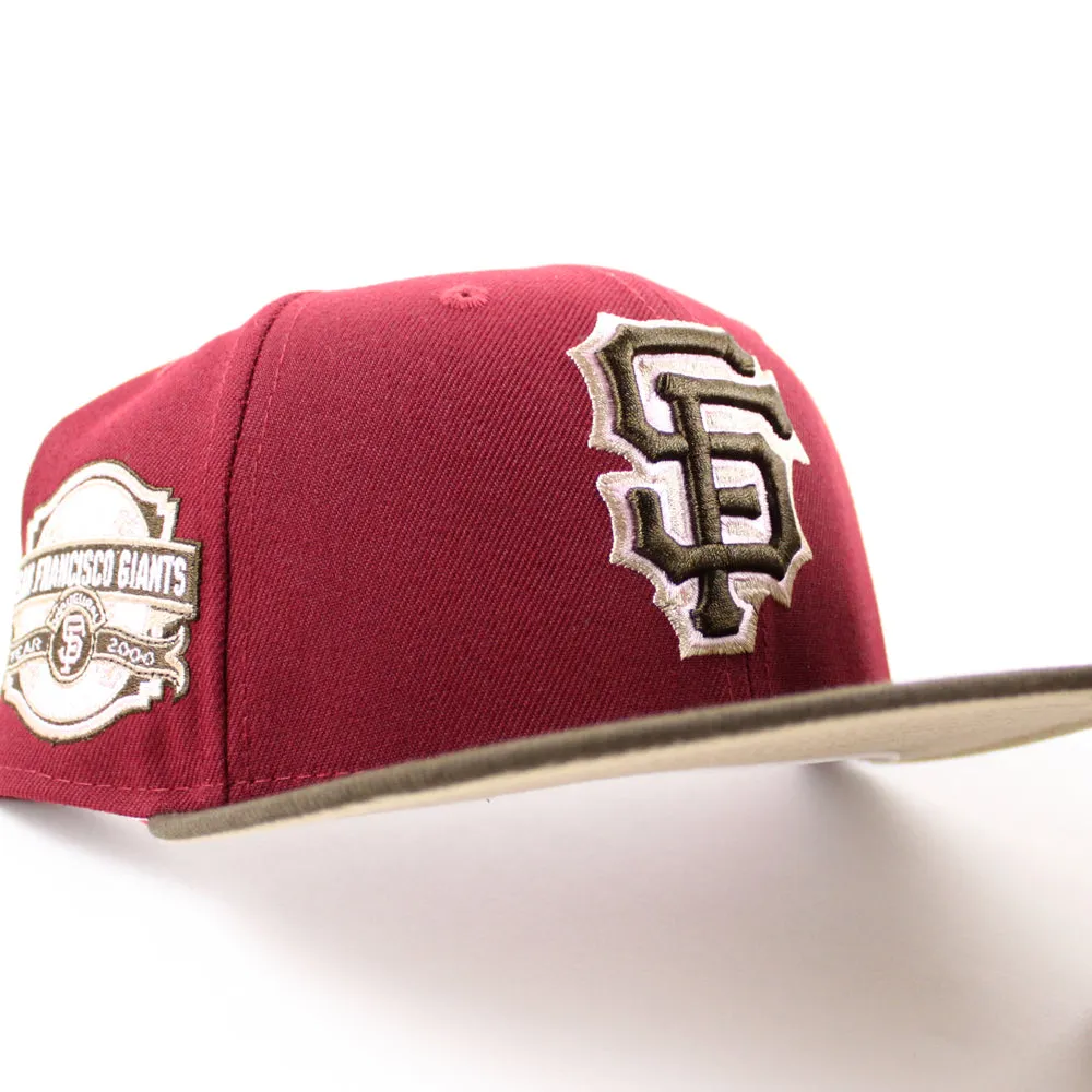San Francisco Giants Inaugural Season New Era 59Fifty Fitted Hat (Cardinal Brown Camel Under Brim)