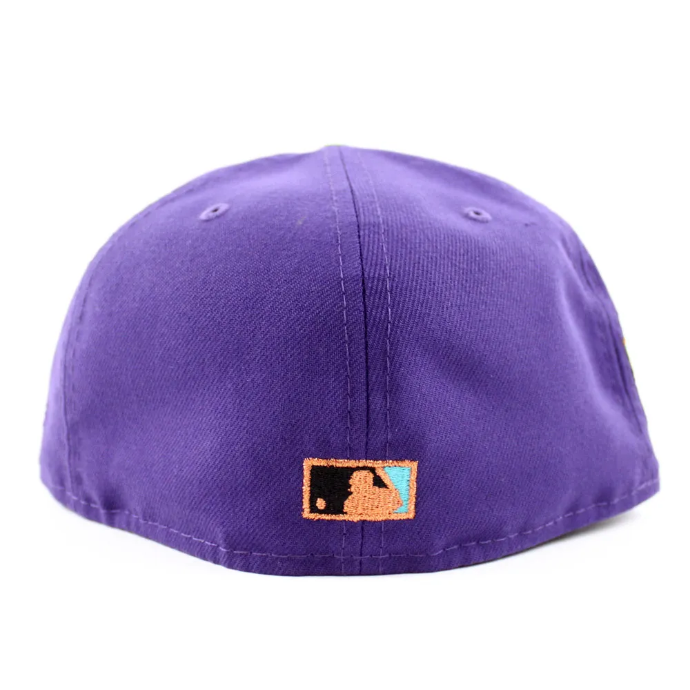 San Francisco Giants INAUGURAL YEAR 2000 New Era 59Fifty Fitted Hat (GITD Purple Black Aqua Under Brim)
