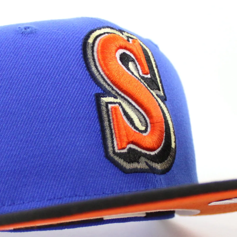 Seattle Mariners 20TH ANNIVERSARY New Era 59Fifty Fitted Hat (GITD BLUE BEAD BLACK COUNTDOWN ORANGE Under Brim)