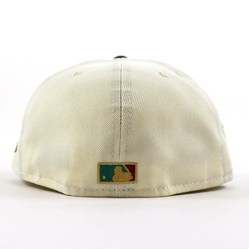 Seattle Pilots 1969 Pilots New Era Fitted 59Fifty Hat (Glow in the Dark CHROME WHITE PINE NEEDLE GREEN PINOT RED Under brim)