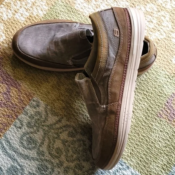 Skechers Landen - Stellar Slip on loafer in brown.