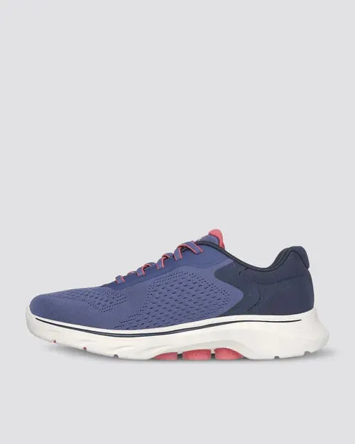 Skechers Womens Go Walk 7 - Cosmic Waves - Navy/Coral