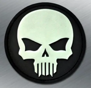 SKULL GITD PVC MORALE PATCH