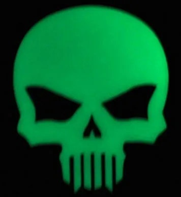 SKULL GITD PVC MORALE PATCH