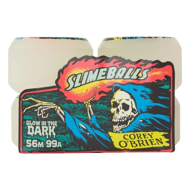 Slime Ball Wheels Corey OBrien Reaper Glow In The Dark Skateboard Wheels 99a 56mm