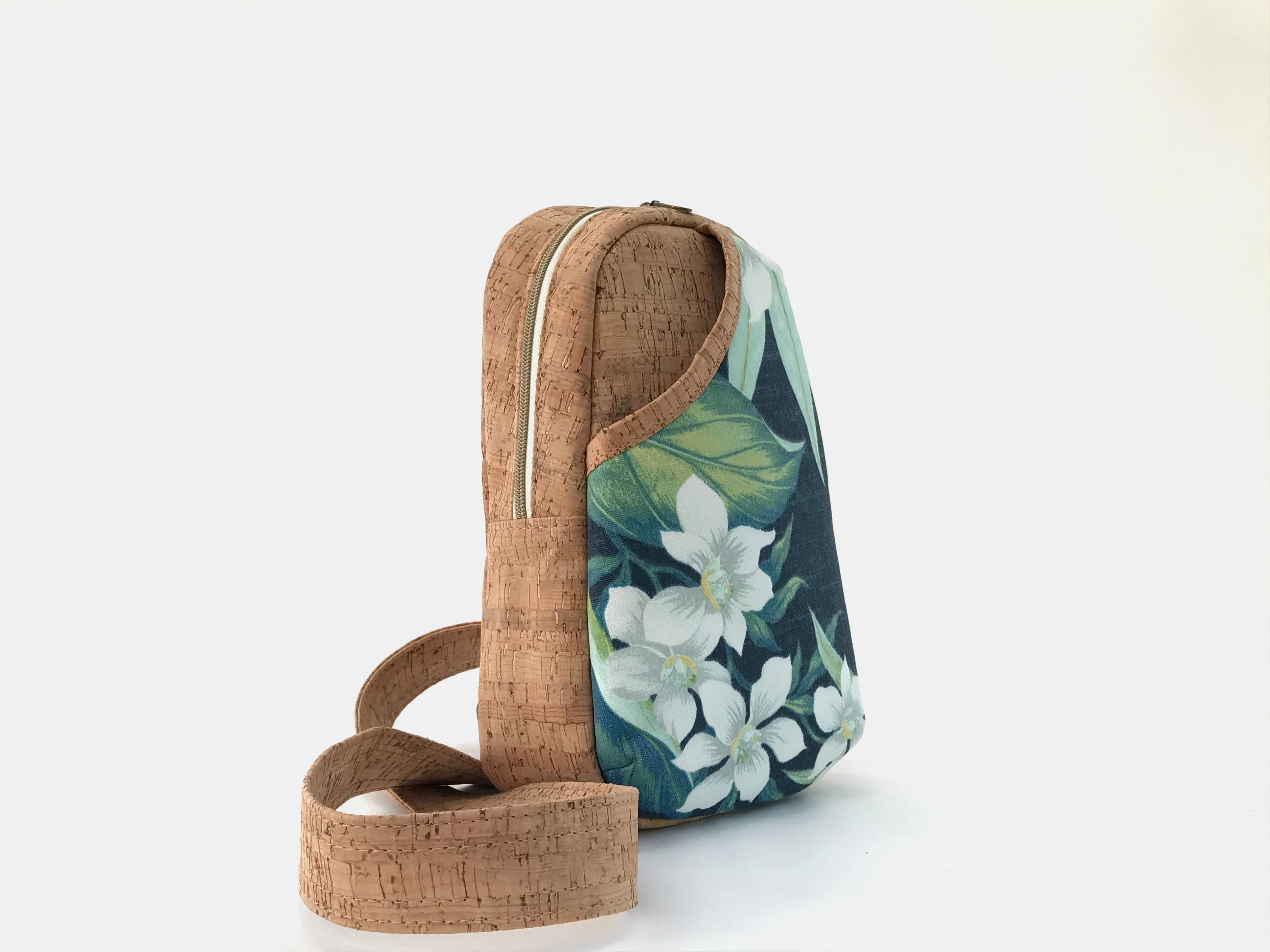 Small Sling Bag with Tropical Print