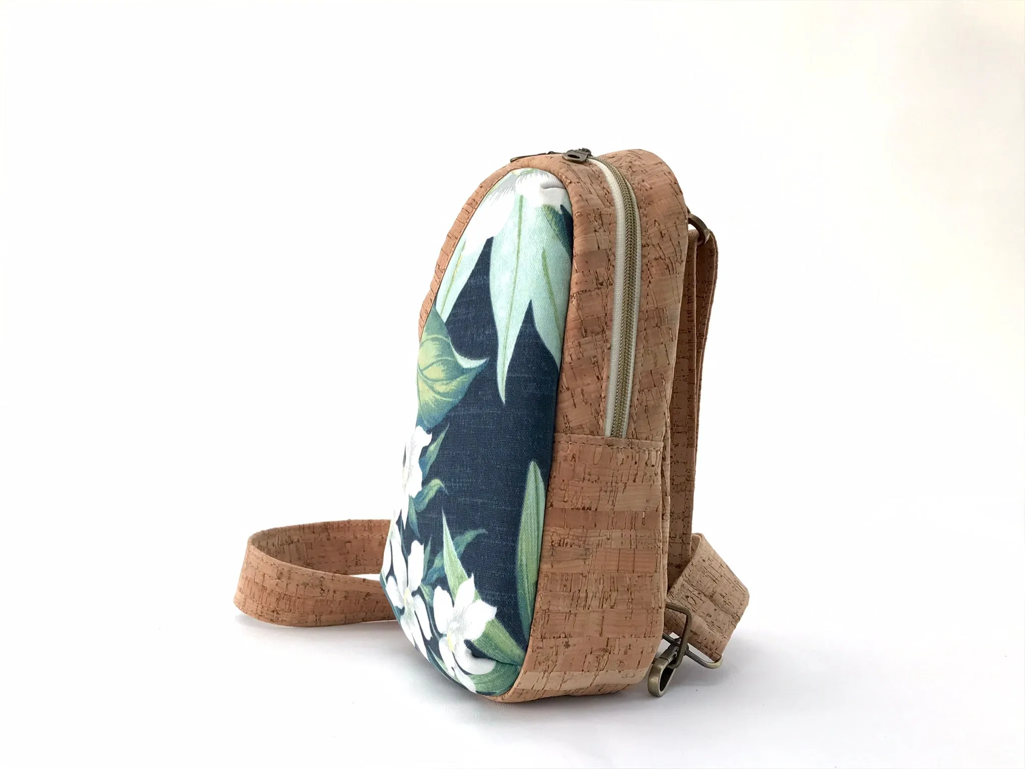 Small Sling Bag with Tropical Print