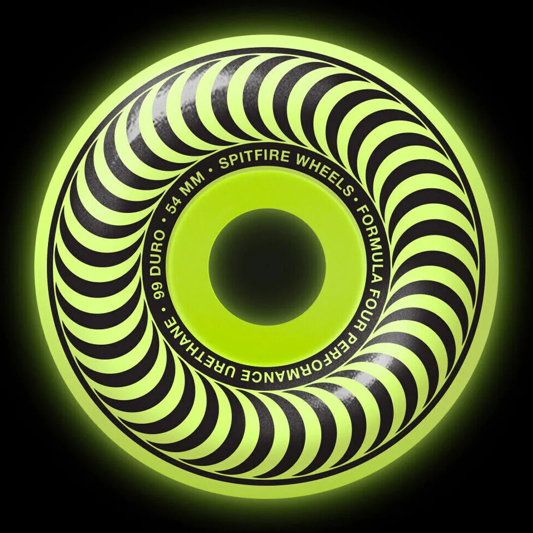 Spitfire - F4 Glow In The Dark Classics 54MM 99A Skateboard Wheels