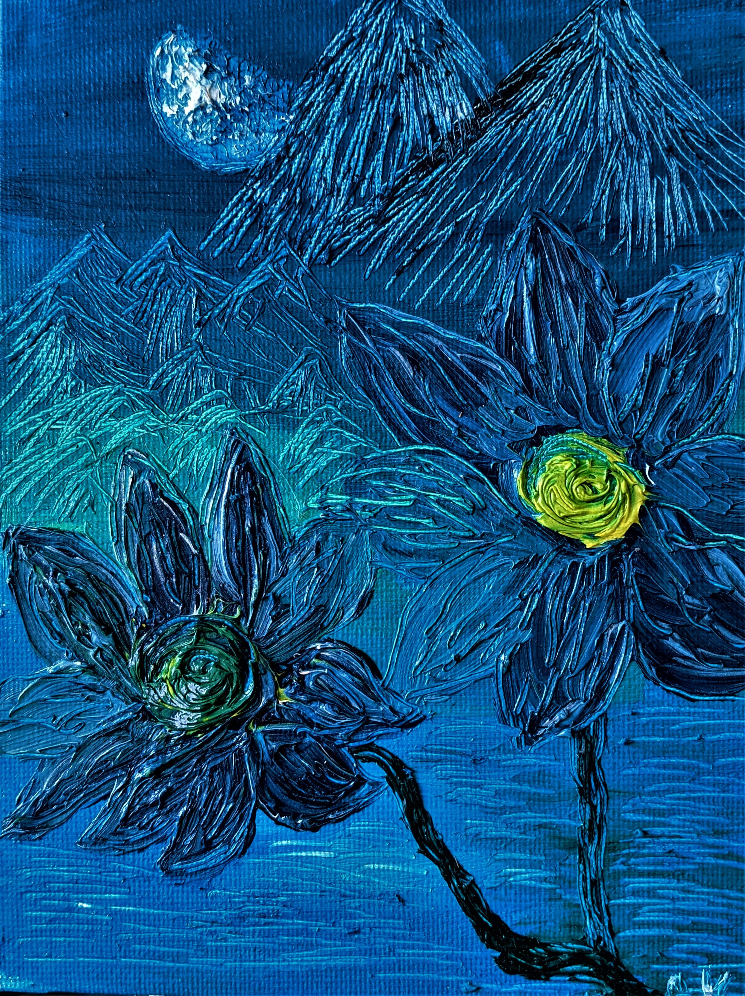 Spring Flowers Original Oil Painting by Anita Kokoreva