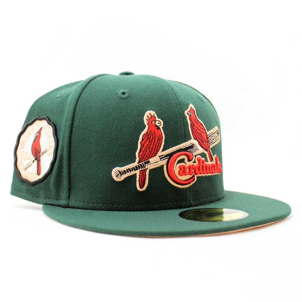 St. Louis Cardinals 1934 World Series New Era 59Fifty Fitted Hat (Dark Green Peach Under Brim)