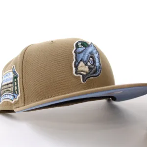 St Louis Cardinals 2006 World Series New Era 59Fifty Fitted Hat (GITD Khaki Sky Blue Under Brim)