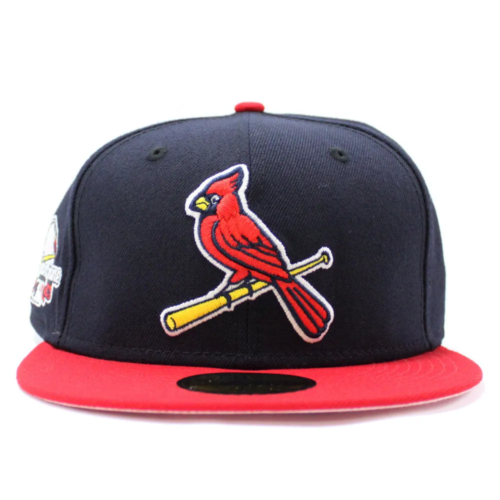 St Louis Cardinals 2009 All-Star Game New Era 59Fifty Fitted Hat (Glow in the Dark Logo Navy Red PINK Under Brim)