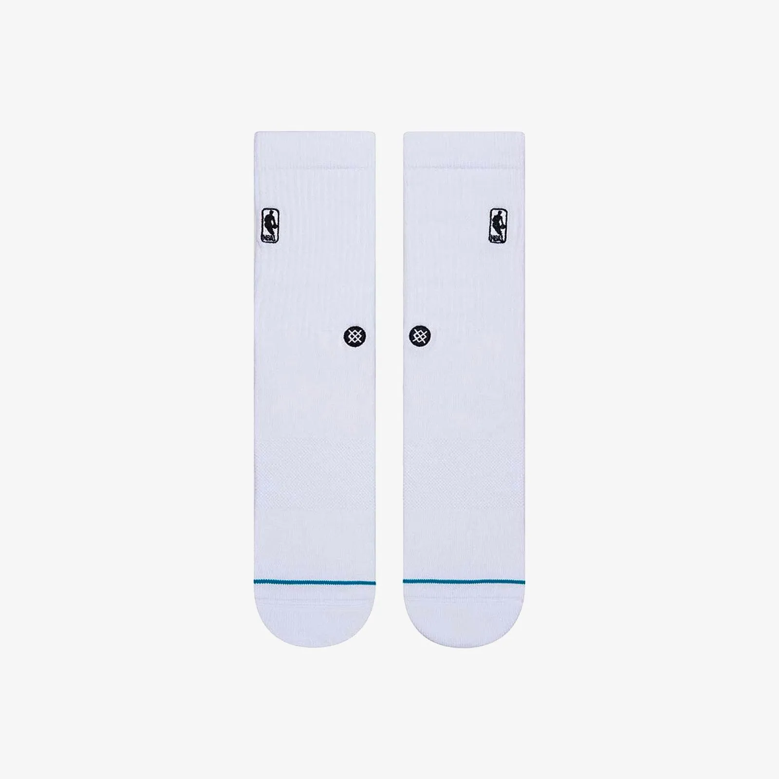 Stance NBA Logoman Crew Socks - White