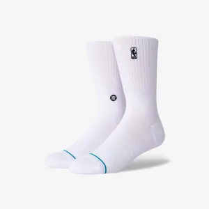 Stance NBA Logoman Crew Socks - White